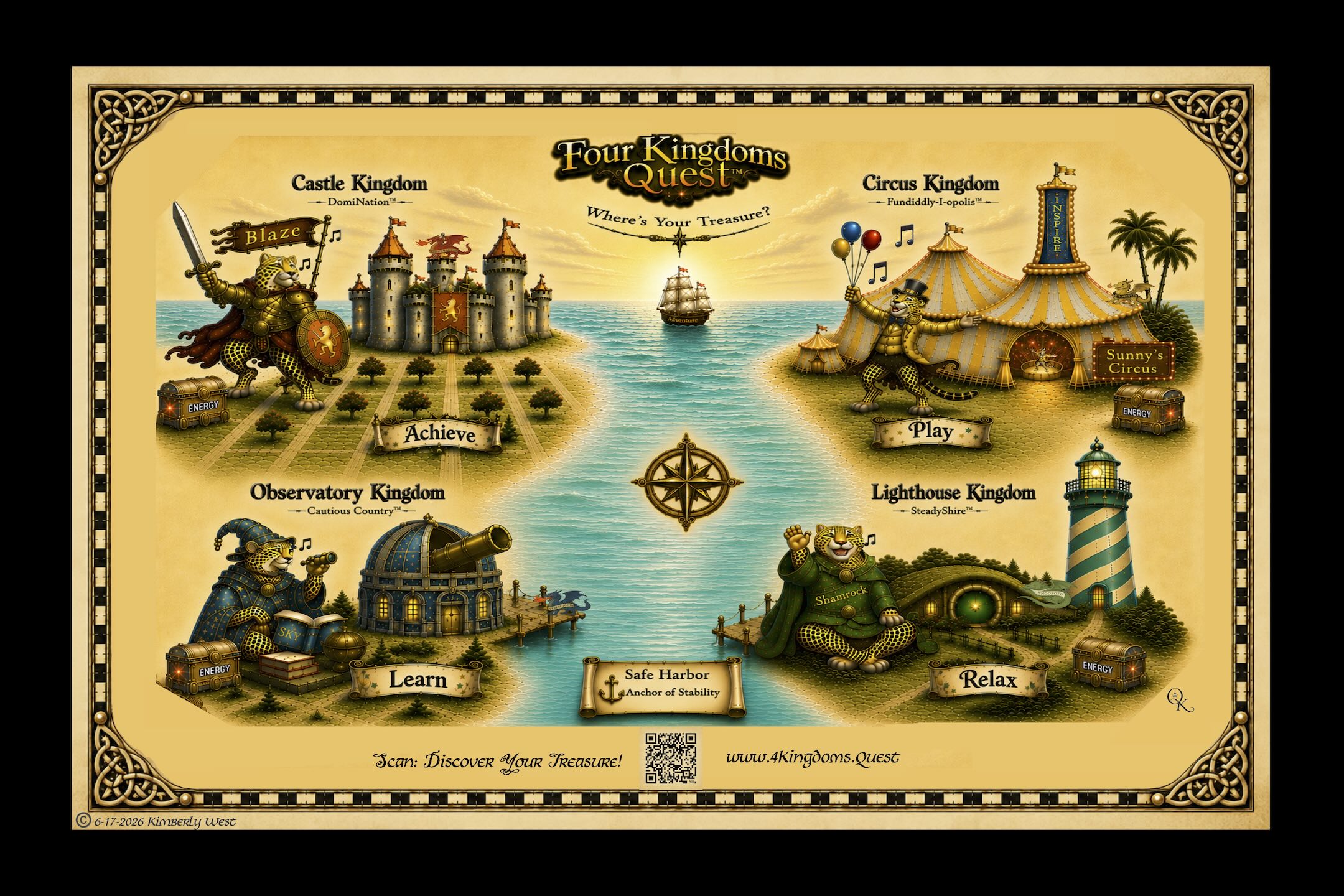 4K Map Origin Compass