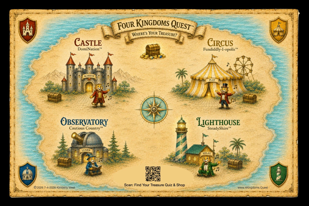 Four Kingdoms Quest Map Poster Print